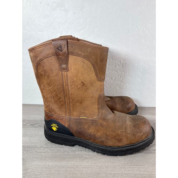 Herman Survivors Mens Work Boots Size 14 Waterproof Steel Toe Brown Leather - Picture 7 of 10